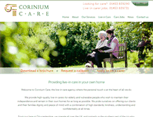 Tablet Screenshot of coriniumcare.com